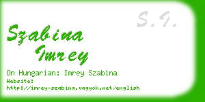 szabina imrey business card